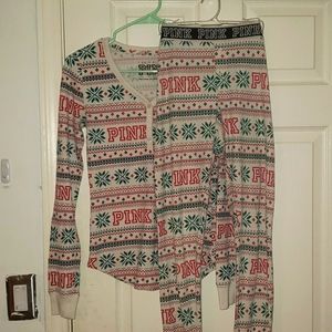 PINK Christmas Pajama Set